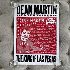 Art Archival Quality Print Dean Martin Rat Pack Wall Hanging Poster